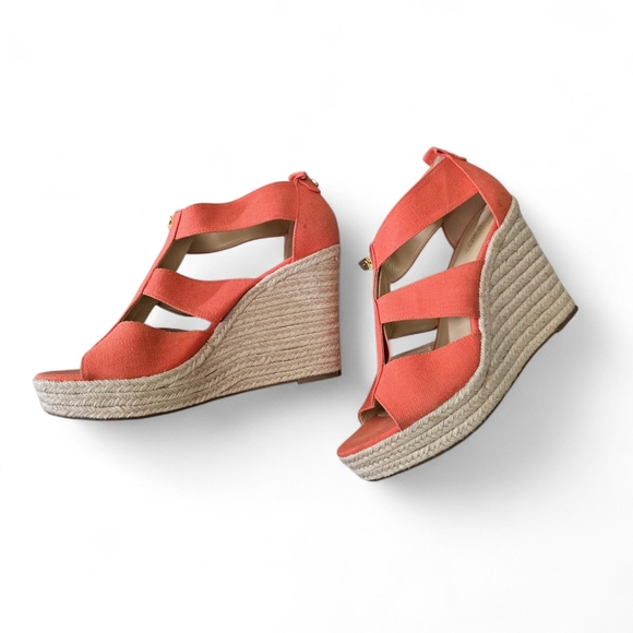 Michael Kors Damita Espadrille Platform Wedge Sandal Size 9.5 - Picture 3 of 10